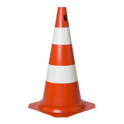 Cone de Sinalização em PVC Laranja 50CM