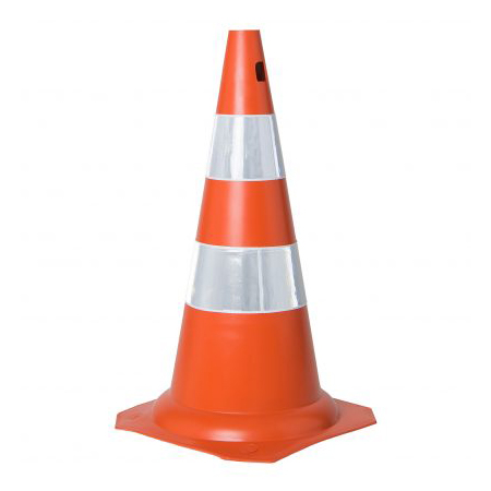 Cone Flexível Laranja com Refletivo 50cm