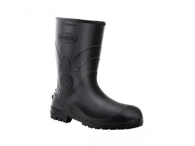 BOTA PVC CANO LONGO PRETA C/BICO