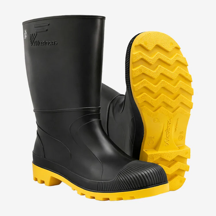 BOTA SOLADO AMARELO C/C PRETA  N° 34 A 45
